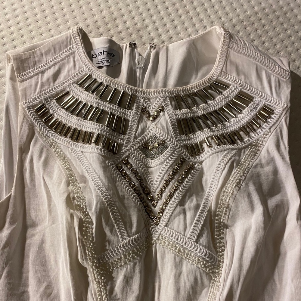 White Bebe dress with beading